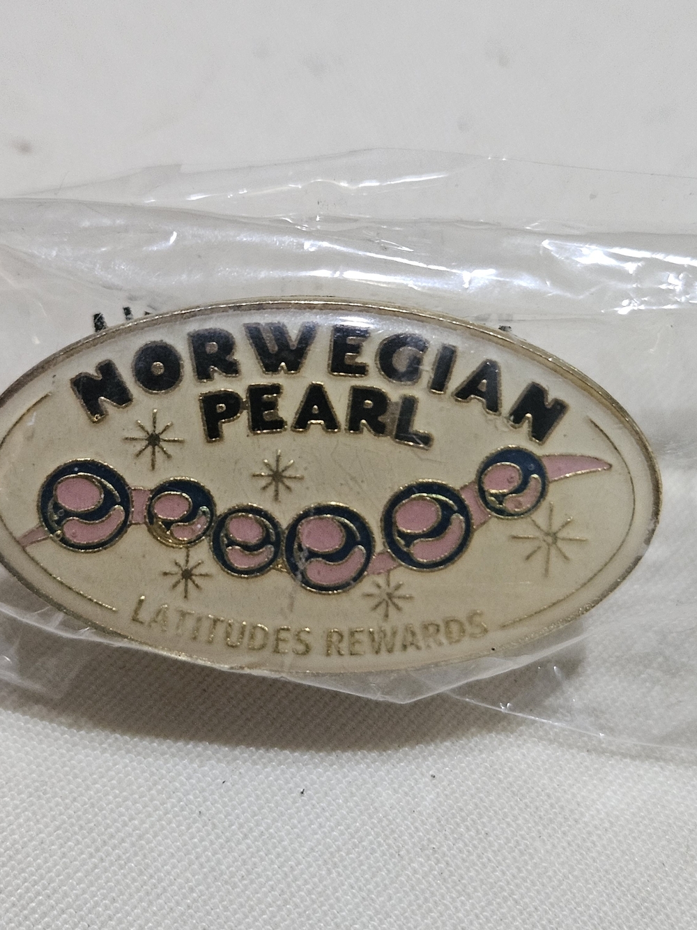 Norwegian Pearl Latitudes Rewards Enamel Pin - Pink Accent